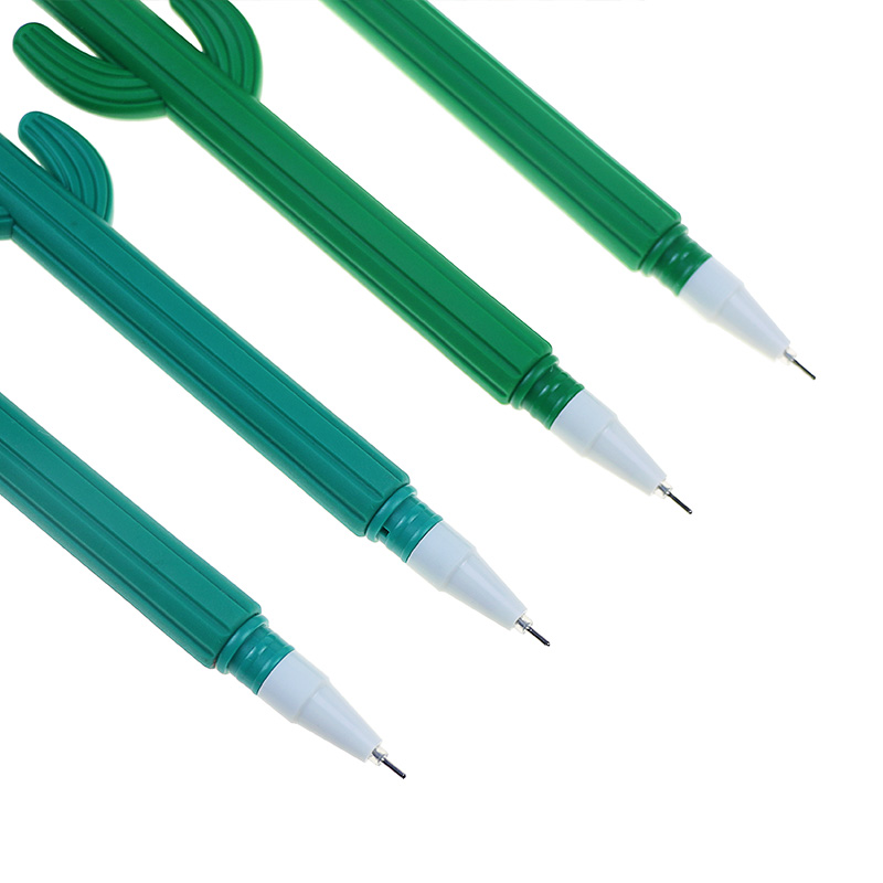 Wholesale Fancy Gel Pens Creative Cute Cactus Shape Pen Custom Logo Printed Plas