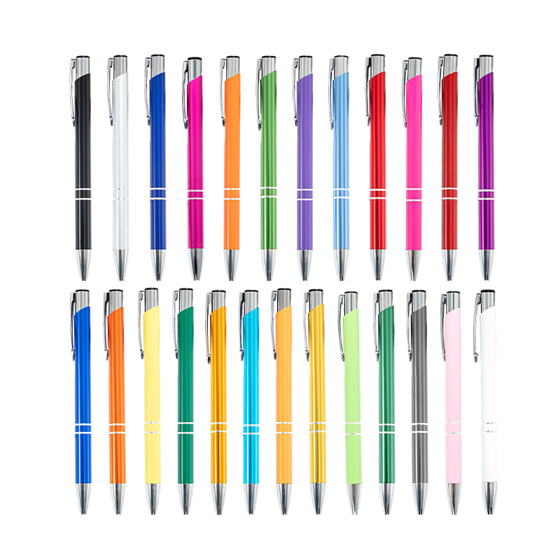High Quality Multi Color Aluminium Advertising Business Pen Custom Metal Ball Pe