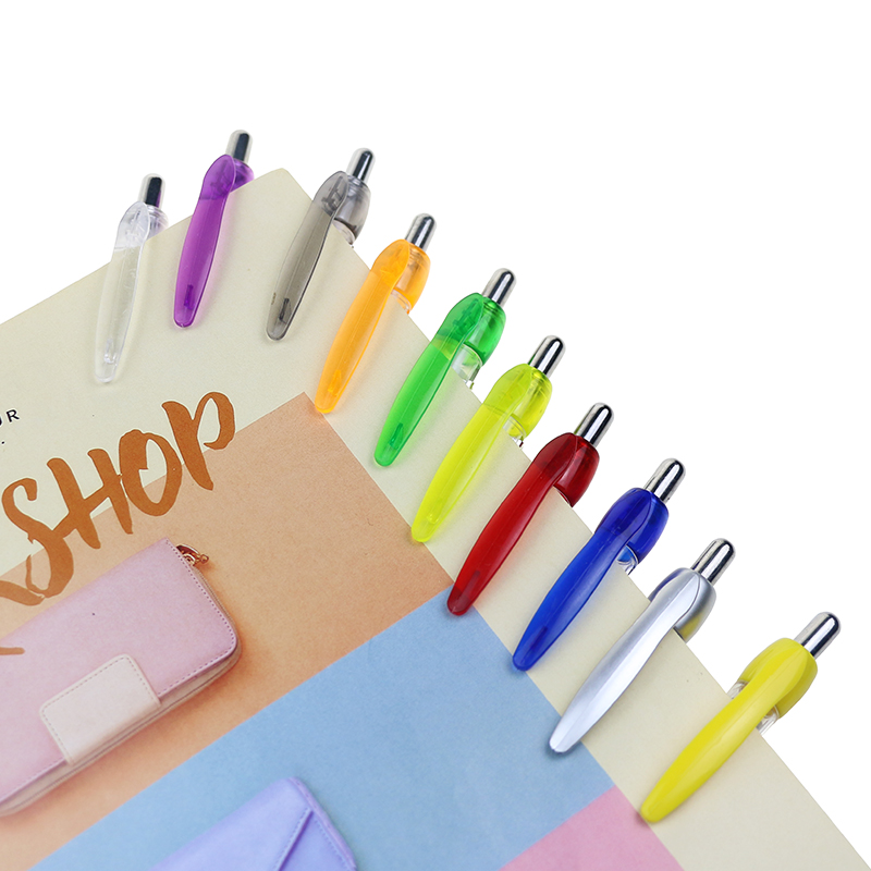 Promotional Plastic Flag Pen Retractable Pull Out Banner Pen Cheap Rolling Paper