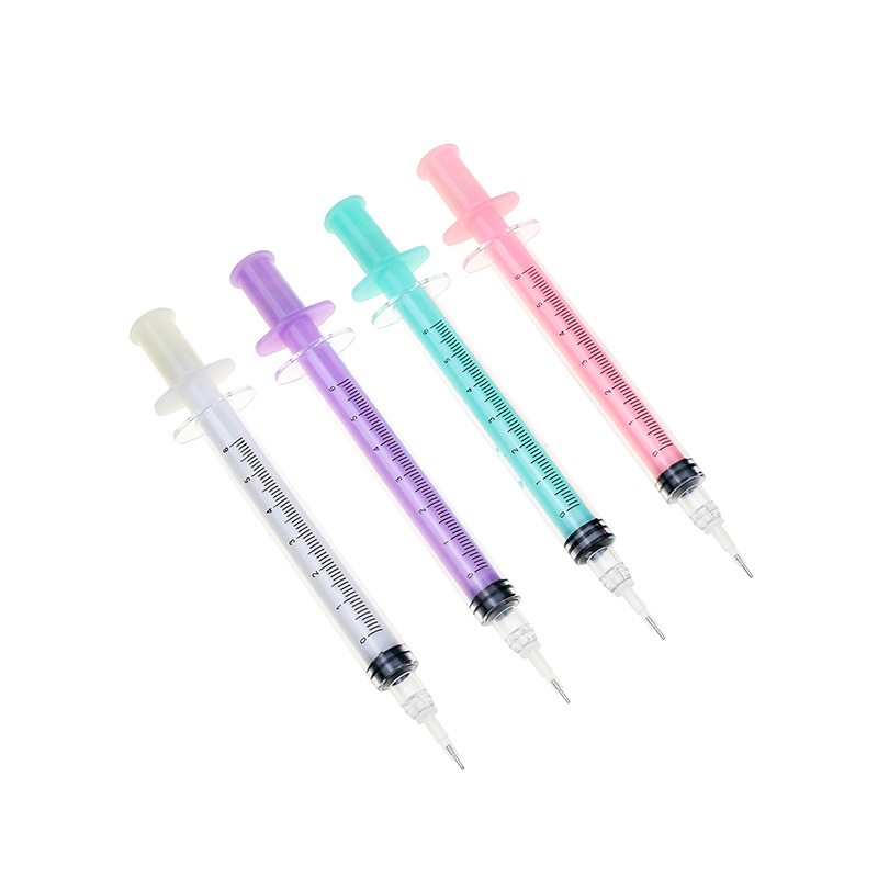 New Model Creative Luminous Syringe Shape Gel Ink Pens Colorful Neutral Pen Cute