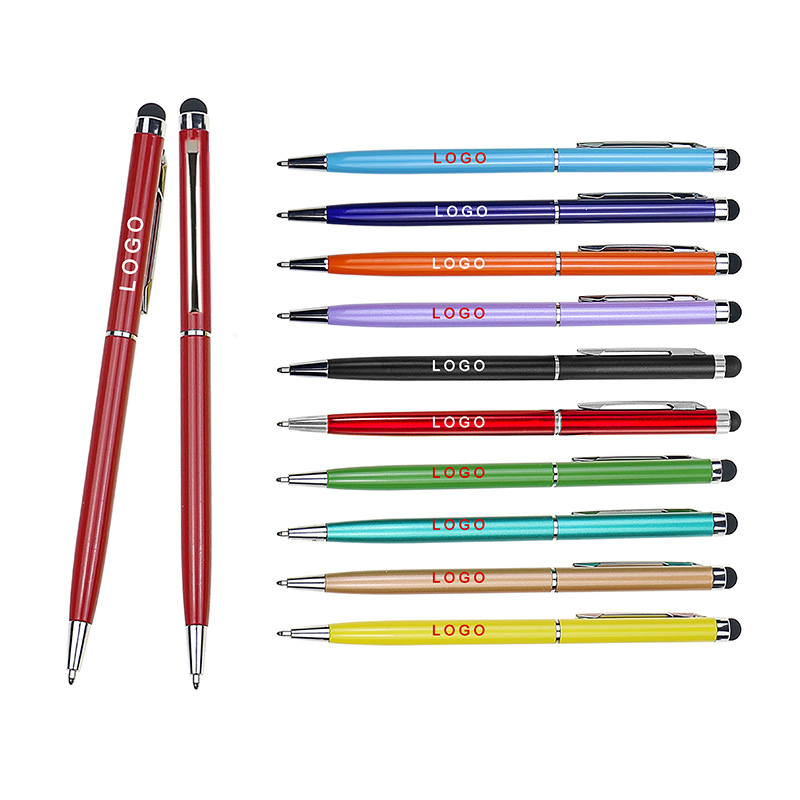 Hot Selling Multi-Colors Metal Stylus Twist Ball Pen Slim Metallic Pen Hotel Bal