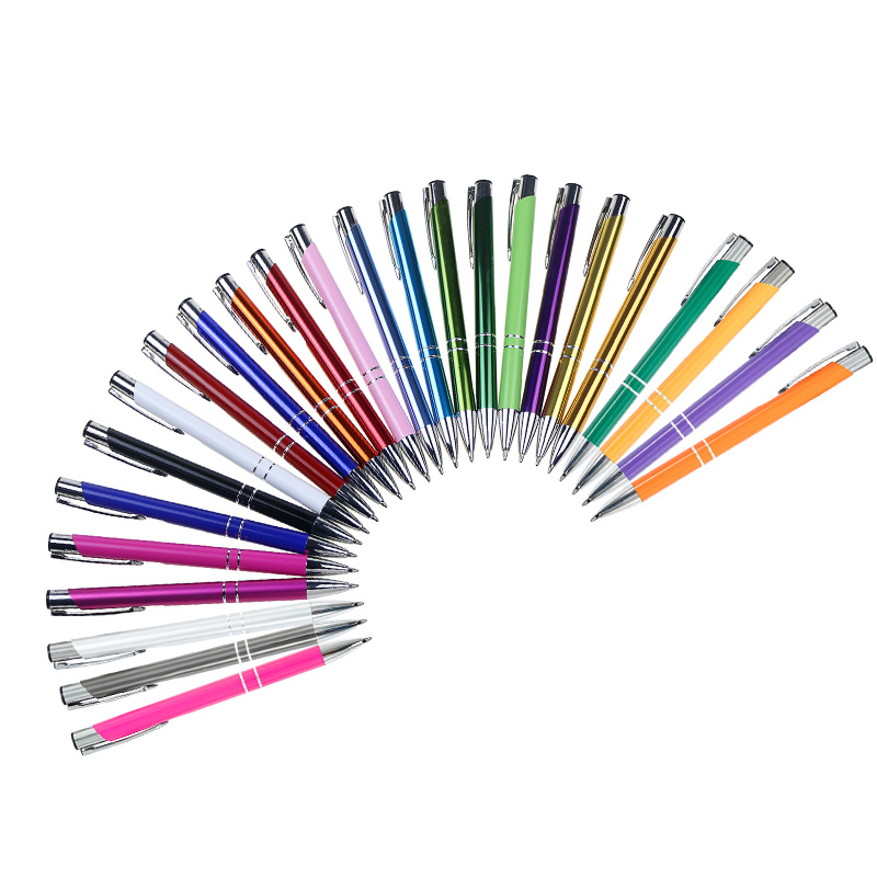 High Quality Multi Color Aluminium Advertising Business Pen Custom Metal Ball Pe