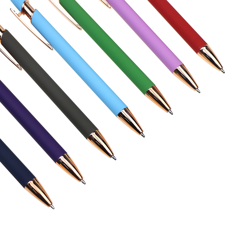 Wholesale High-end Rose Gold Trims Stylus Pen Multi Color Custom Logo Metal Ball