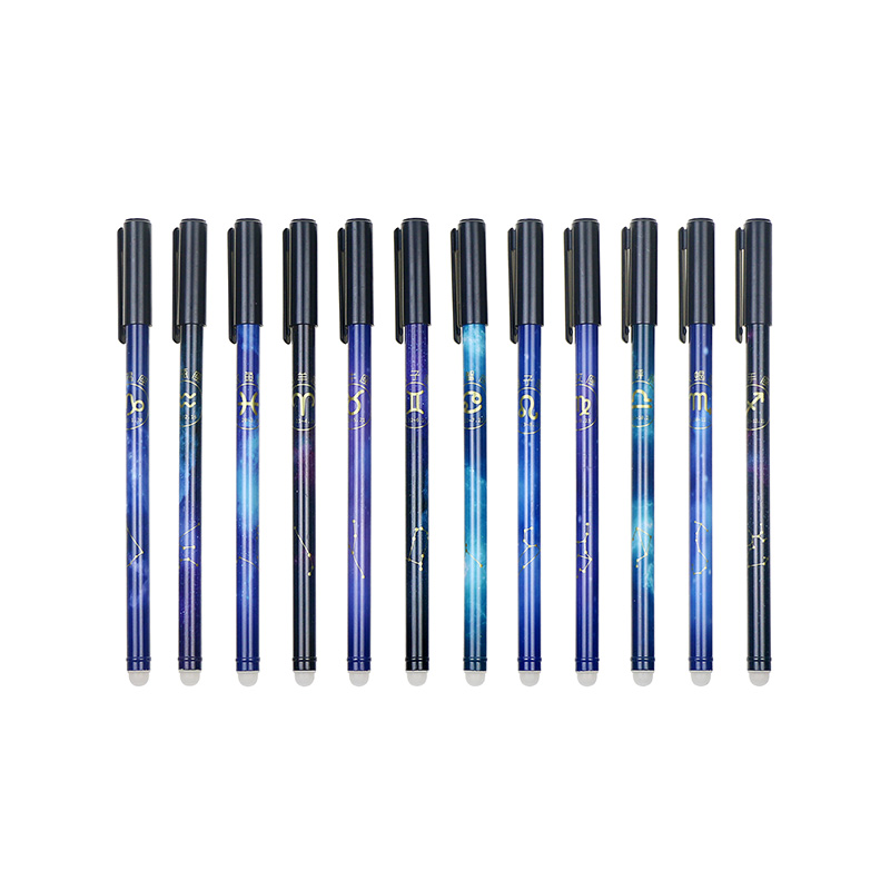 Wholesale Creative Twelve Constellations Design Student Heat Erase Neutral Pen S