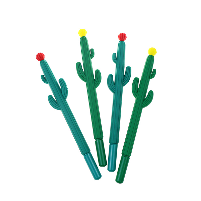 Wholesale Fancy Gel Pens Creative Cute Cactus Shape Pen Custom Logo Printed Plas