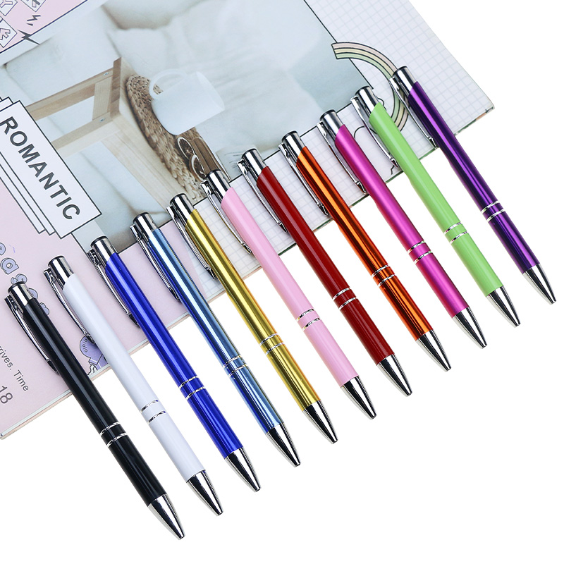High Quality Multi Color Aluminium Advertising Business Pen Custom Metal Ball Pe