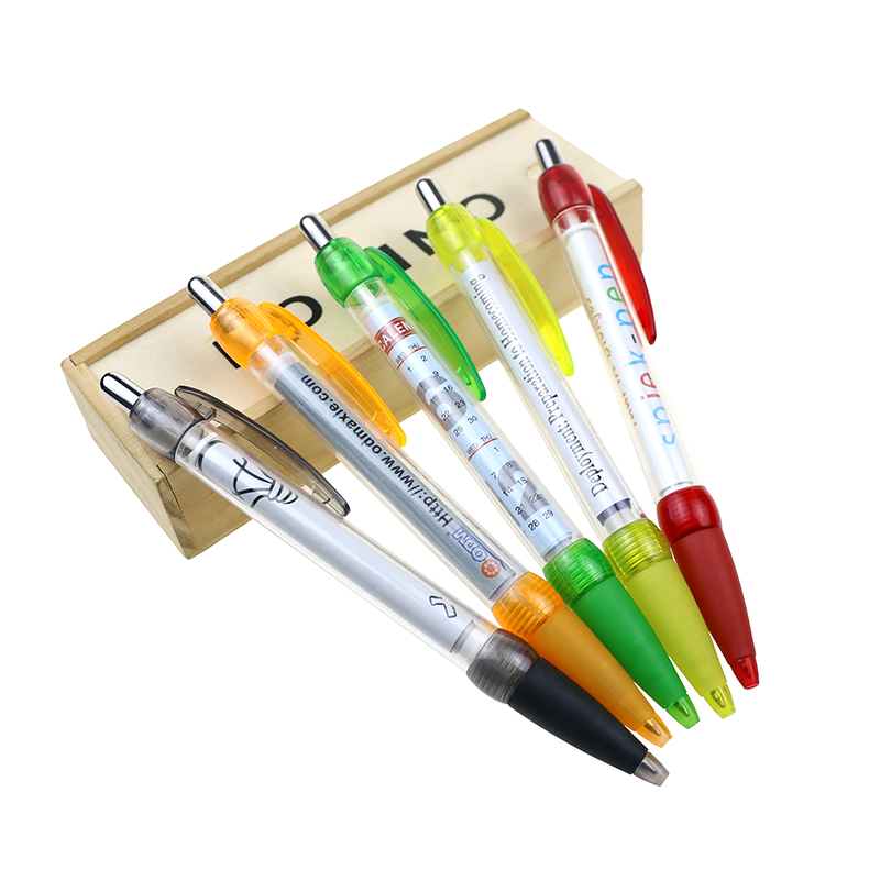 Promotional Plastic Flag Pen Retractable Pull Out Banner Pen Cheap Rolling Paper