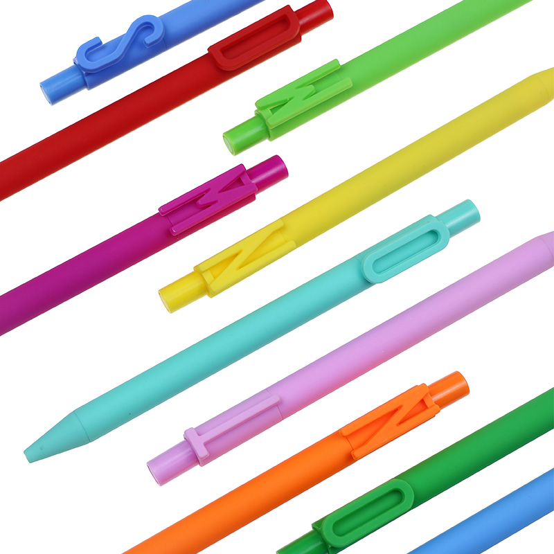 Novelty Colorful Creative English Letter Clip Gel Pens with Logo Customizable 0.