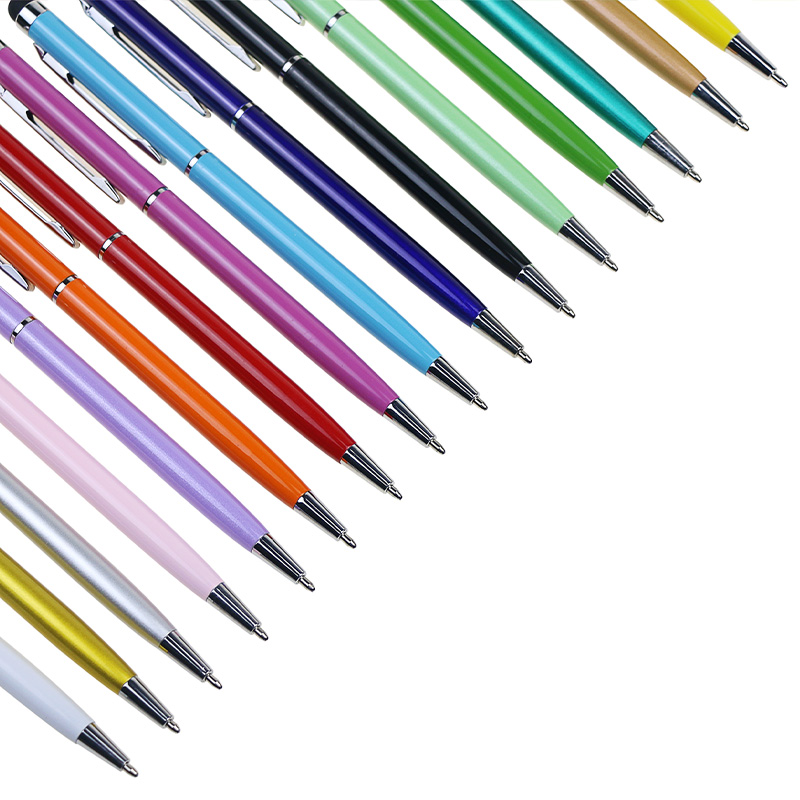 Hot Selling Multi-Colors Metal Stylus Twist Ball Pen Slim Metallic Pen Hotel Bal