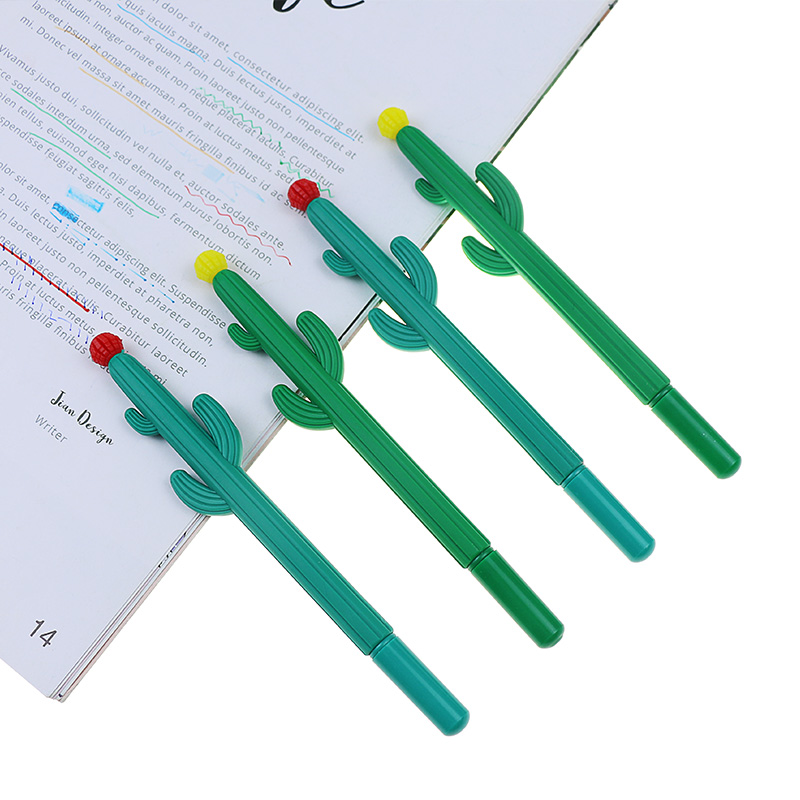 Wholesale Fancy Gel Pens Creative Cute Cactus Shape Pen Custom Logo Printed Plas