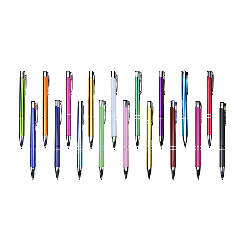 High Quality Multi Color Aluminium Advertising Business Pen Custom Metal Ball Pe