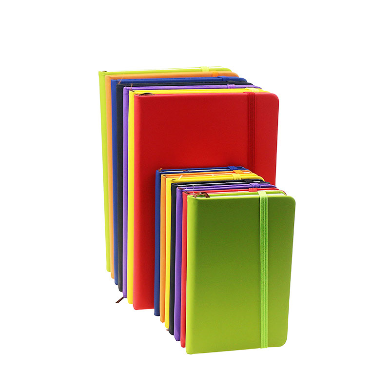 Hot Selling Multi Color Elastic Strap PU Leather Notepad A5/A6 Journal Notebook