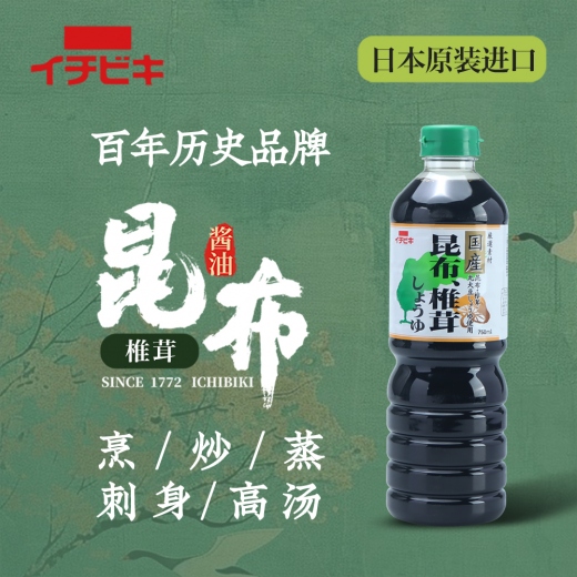 昆布椎茸酱油750ml